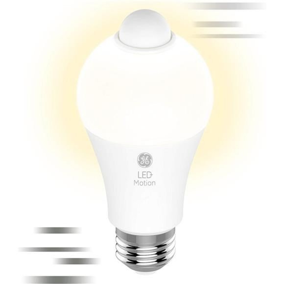 Motion Sensor Light Bulbs, Warm White, A21 Light Bulb - 2 Count (Pack of 1) - Picture 2 of 6